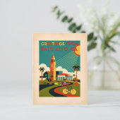Palo Alto CA Retro Reizen Briefkaart (Staand voorkant)