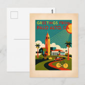 Palo Alto CA Retro Reizen Briefkaart (Voorkant / Achterkant)