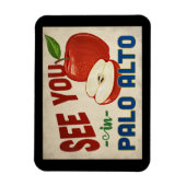Palo Alto California Apple - Vintage Travel Magneet (Verticaal)