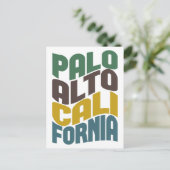 Palo Alto California Retro Wave Briefkaart (Staand voorkant)