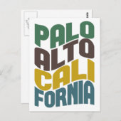 Palo Alto California Retro Wave Briefkaart (Voorkant / Achterkant)