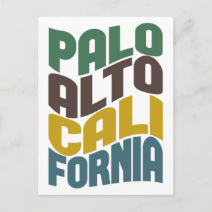 Palo Alto California Retro Wave Briefkaart