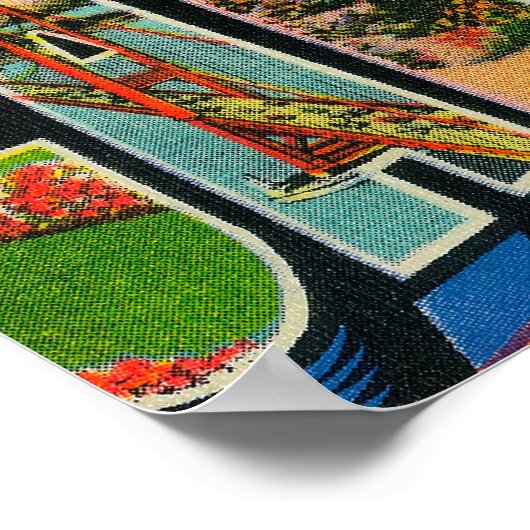 Palo Alto, Californië - grote letterscènes Poster (Hoek)