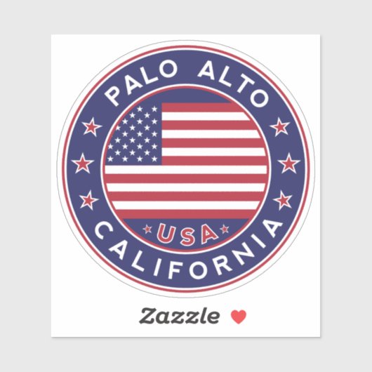 Palo Alto Californië, Palo Alto Sticker (Vel)