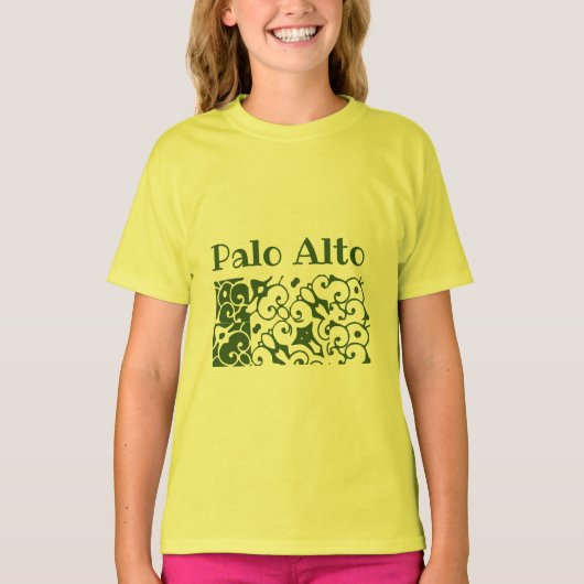Palo Alto met decoratieve naam stad T-shirt (Voorkant)