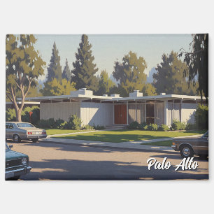 Palo Alto Vintage Ansichtkaart Magneet