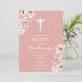 Palo de Rosa bautismo Kaart (Staand voorkant)