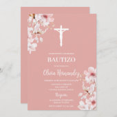 Palo de Rosa bautismo Kaart (Voorkant / Achterkant)