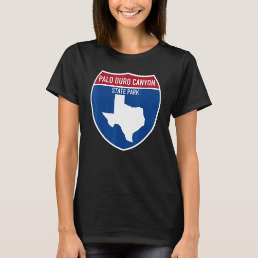 Palo Duro Canyon State Park Texas Highway Vakantie T-shirt (Voorkant)