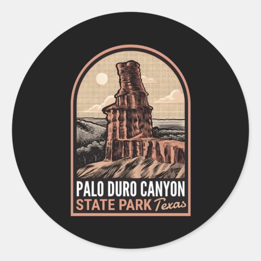 Palo Duro Canyon State Park Texas Ronde Sticker (Voorkant)