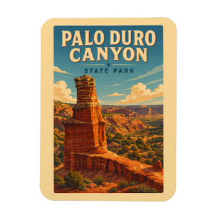 Palo Duro Canyon Texas Illustratie Reis Kunst Magneet