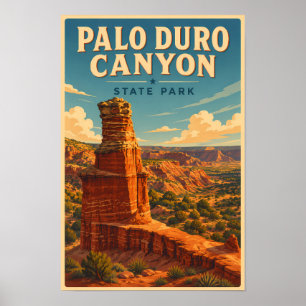 Palo Duro Canyon Texas Illustratie Reis Kunst Poster