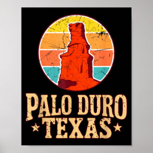 Palo duro state park texas vintage woestijn oriënt poster