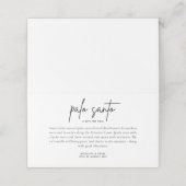 Palo Santo Bruiloft Favor Place Card Plaatskaartje (Buitenkant ongevouwen)