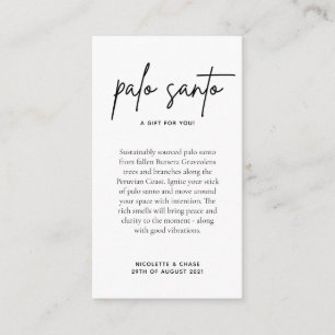 Palo Santo bruiloft gunst Kaart