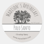 Palo Santo | Productetiketten Ronde Sticker (Voorkant)