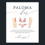 Paloma bar | Slipje & Palomas Vrijgezellenfeest Poster<br><div class="desc">Dit leuke ontwerp is voorzien van een schattige lingerie set met palomen.</div>