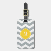 Paloma en White Chevron Monogram Bagagelabel (Voorkant verticaal)