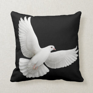 Paloma Flying White Dove Pillow Kussen