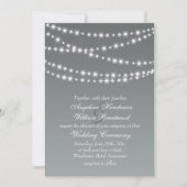 Paloma Gray Twinkle Lights Weddenschap Kaart (Voorkant)