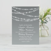 Paloma Gray Twinkle Lights Weddenschap Kaart (Staand voorkant)