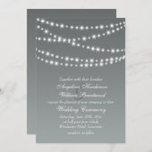 Paloma Gray Twinkle Lights Weddenschap Kaart (Voorkant / Achterkant)