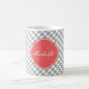Paloma Houndstooth Monogram Mug Koffiemok