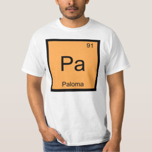Paloma Naam Chemie Element Periodiek Systeem T-shirt