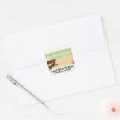 Paloma Plage, Franse reisposter Riviera Vierkante Sticker (Envelop)