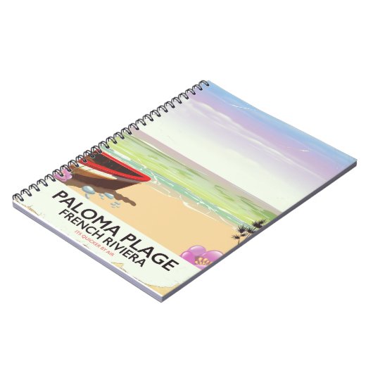 Paloma Plage, Franse Rivièra-reisposter Notitieboek (Linkerzijde)