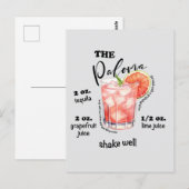 Paloma Recept Cocktail Mixology Art Briefkaart (Voorkant / Achterkant)