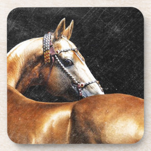 Palomino Akhal-Teke hengst Drankjes Onderzetter