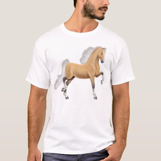 Palomino American Saddlebred Horse T-Shirt (Voorkant)