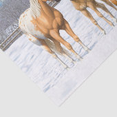 Palomino appaloosa paarden bij sneeuw tissuepapier (Detail)