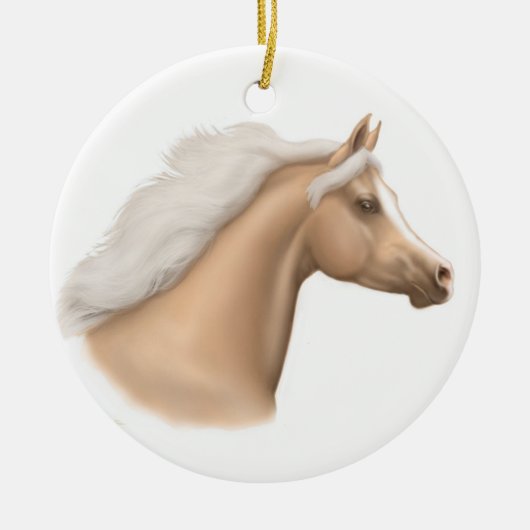 Palomino Arabian Horse Ornament (Voorkant)