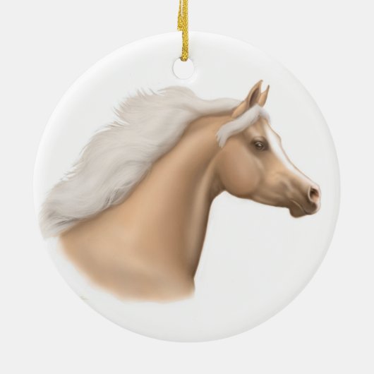 Palomino Arabian Horse Ornament (Achterkant)