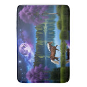 Palomino Belgian Horse onder een Paarse sterrenhem Badmat (Voorkant Verticaal)