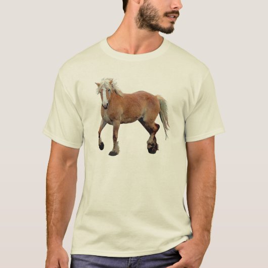 Palomino Belgium Draft Horse Sporty Apparel T-shirt (Voorkant)