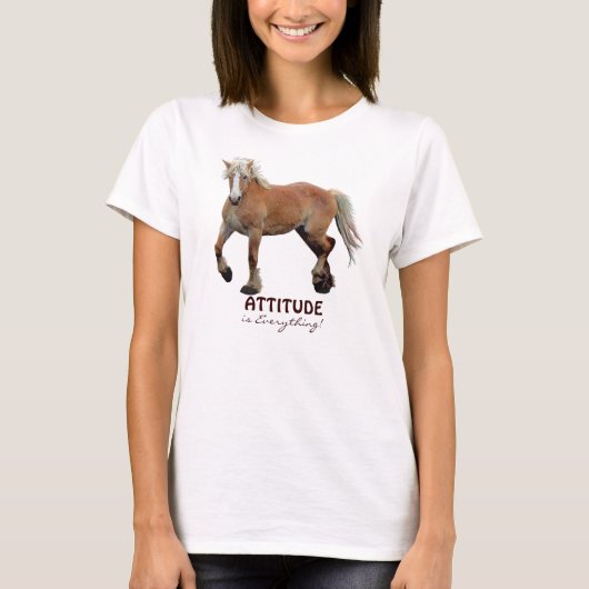 Palomino Belgium Draft Horse Sporty Apparel T-shirt (Voorkant)