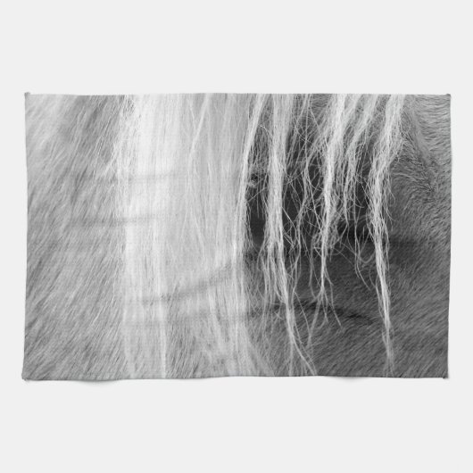 Palomino Black en White Theedoek (Horizontaal)