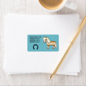 Palomino Cartoon Shetlandpony Etiket (Insitu)