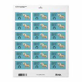 Palomino Cartoon Shetlandpony Etiket (Full Sheet)