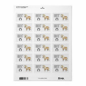 Palomino Cartoon Shetlandpony Etiket (Full Sheet)