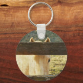 Palomino door hek sleutelhanger (Voorkant)