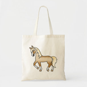 Palomino Drafthengst Mooie Cartoon Illustratie Tote Bag