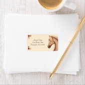  Palomino en Bloemen Paard Adresetiketten Etiket (Insitu)