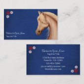  Palomino en Bloemen Paard Visitekaartjes (Voorkant / Achterkant)