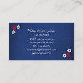  Palomino en Bloemen Paard Visitekaartjes (Achterkant)