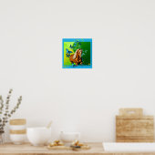 Palomino en Butterflies Poster (Keuken)