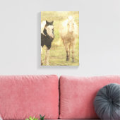Palomino en Pinto Canvas Afdruk (Insitu (Woonkamer))